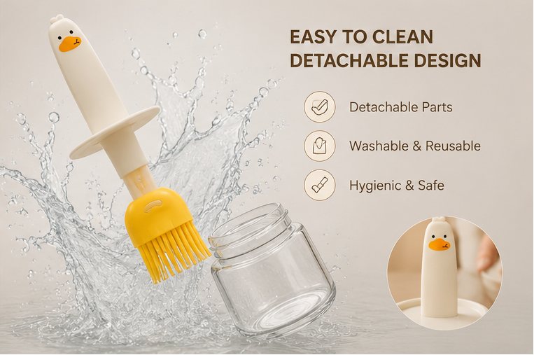 2-in-1 Oil Dispenser Bottle with Silicone Basting Brush (Pack of 2) | Kitchen Oil & Sauce Dispenser