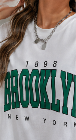 Women's Oversized Printed Cotton T-Shirt | Trendy 3/4 Sleeve Casual Tee