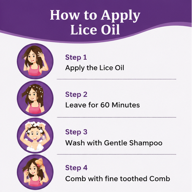 Lice Away Botanical Hair Oil 100ml | Anti Lice Treatment for Men, Women & Kids (5+ Years)