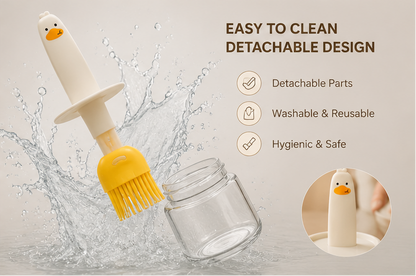 2-in-1 Oil Dispenser Bottle with Silicone Basting Brush (Pack of 2) | Kitchen Oil & Sauce Dispenser